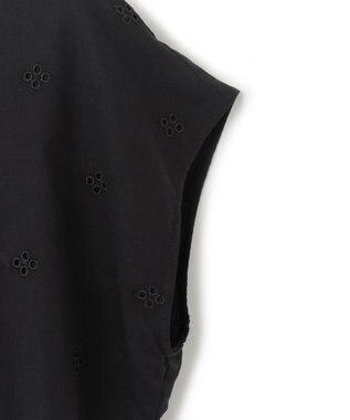 23区 【SLOW/洗える】エンブロイダリーレース ワンピース ブラック系