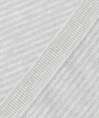自由区 S 【洗える】ラメボーダー ニット シルバー×シルバー