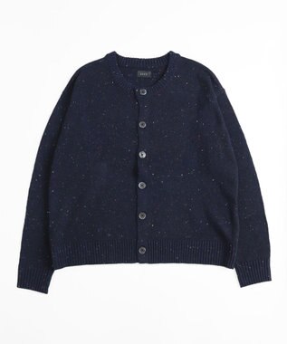 WEGO ネップクルーネックカーディガン ネイビー