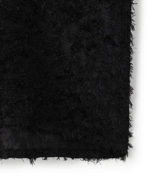 ICB L シアーカットジャガード Vネックトップス ブラック