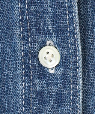 J.PRESS LADIES コットンリネン 7oz デニム シャツ ワンピース ユーズド系