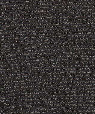 自由区 S 【洗える】ラメボーダー ニット チャコール×ゴールド