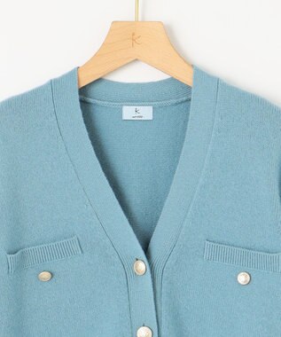 組曲 【WEB限定】ウールカシミヤミックス カーディガン パウダーブルー