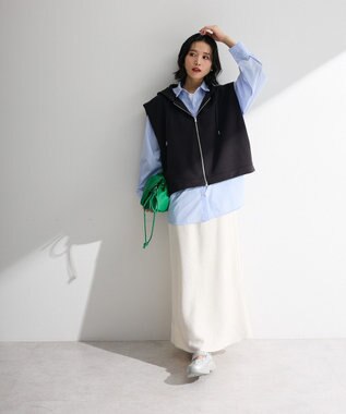 Green Parks フード付ベスト Black