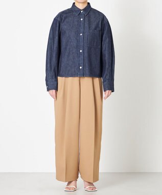 NAVE 【ReNave・セットアップ可/洗える】マーセライズデニムシャツ ネイビー系