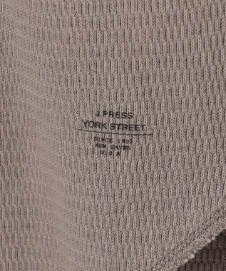 J.PRESS YORK STREET 【UNISEX】ハニカムワッフル Tシャツ ライトグレー系
