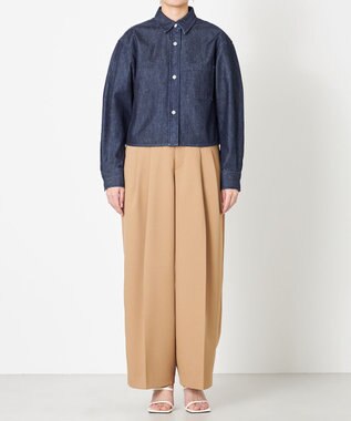 NAVE 【ReNave・セットアップ可/洗える】マーセライズデニムシャツ ネイビー系