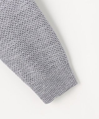 JOSEPH ABBOUD 【イタリア糸×エコ素材・通気性・軽量】スラブギマ×和紙 ニット ブルゾン ブルー系