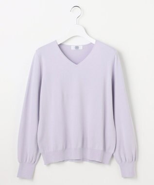 J.PRESS LADIES 【人気のため新色追加】PRINCE Vネック ニット ラベンダー系