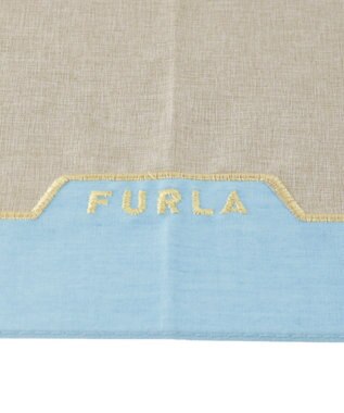 MOONBAT FURLA 晴雨兼用日傘 長傘 シャンブレー切継 ／遮光 遮熱 UV ターコイズ