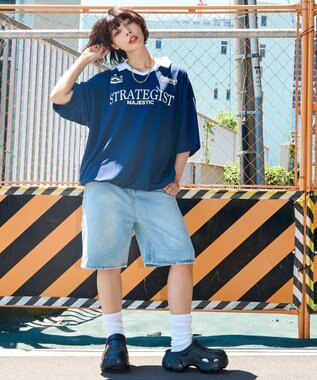 WEGO 【ユニセックス着用ITEM/MLサイズ展開】ドロストゲームシャツプルオーバー ネイビー