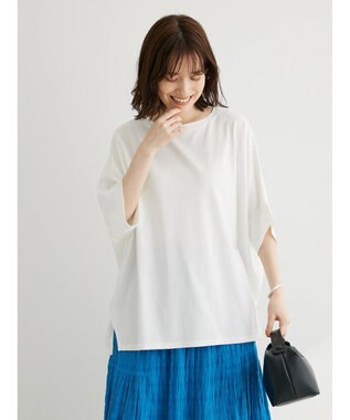 Green Parks ドルマンカット５分袖プルオーバー Off White