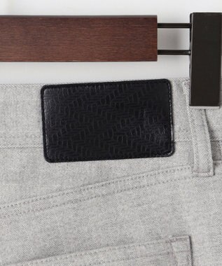 JOSEPH ABBOUD 【キングサイズ・イタリア素材/ストレッチ】ヘリンボンモールスキン5ポケットデザインパンツ ライトグレー系