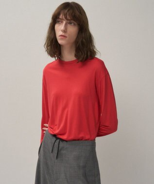 ATON MODAL SILK JERSEY | クルーネックプルオーバー RED
