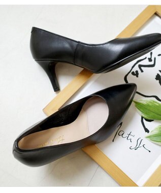 Pointer 日本製 ポインテッドトゥプレーンパンプス ブラック