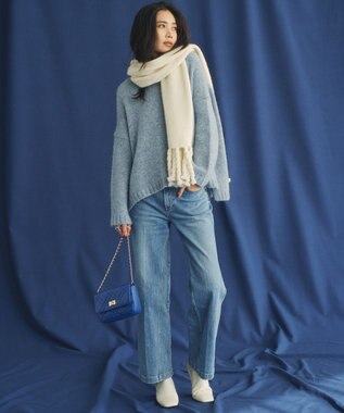 23区 サイドゴア ヒール ブーツ アイボリー系