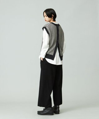 J.PRESS YORK STREET 【WOMEN】ANTI PILLING  JACQUARD ベスト グレー系5