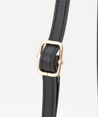 LA BAGAGERIE 【maison vert】 【超軽量・多収納】バイカラーリボンショルダーバッグ ブラック