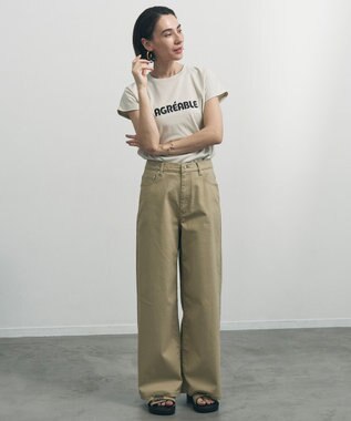 UNFILO 【UNFILO DENIM】バギーデニム ベージュ