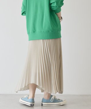 AMERICAN HOLIC 【選べる丈】シアープリーツスカート Light Beige