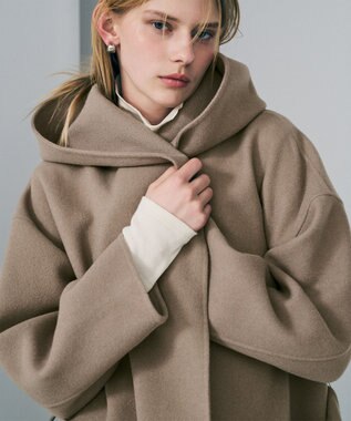 uncrave メルトンリバー フーデットコート トープ