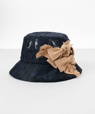 AURORA 【 LANVIN en Bleu （ランバン オン ブルー）】リボンレースクロッシェハット