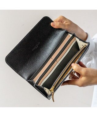 tsumori chisato CARRY ネコおこし 長財布 かぶせタイプ ブラック