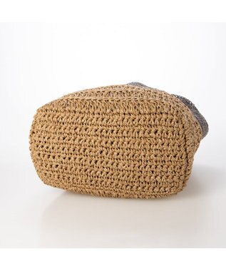 UNBILLION カシュカシュ cachecache / ラメ切替クロッシェトート カゴバッグ ダークシルバー