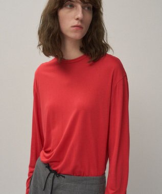 ATON MODAL SILK JERSEY | クルーネックプルオーバー RED