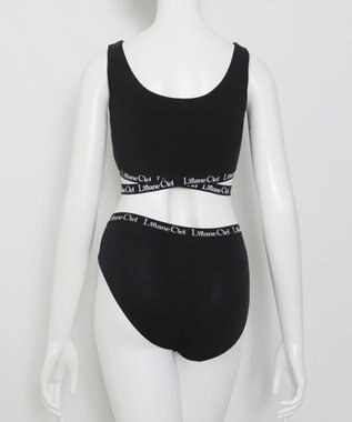 WEGO 【ハーフトップ＆ショーツセット】Liliane　Ciel　クロスロゴ ブラック