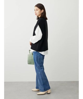 Green Parks ＳＥＴ２点モックネックカノコベスト＋ロンＴＥＥ Black