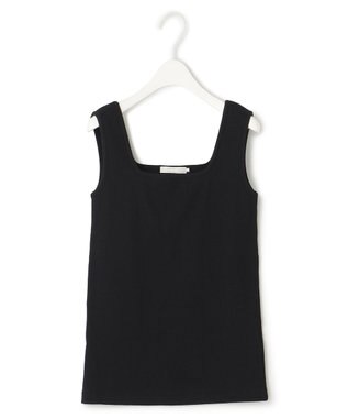 ICB 【新色追加・WEB限定カラーあり・洗える】ブロードステッチリブ タンクトップ ブラック系