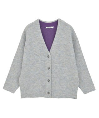 AMERICAN HOLIC ＶネックＷフェイスニットカーディガン Purple