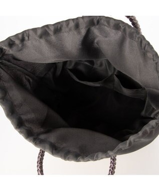 UNBILLION カシュカシュ cachecache / ラメ切替クロッシェトート カゴバッグ ダークシルバー