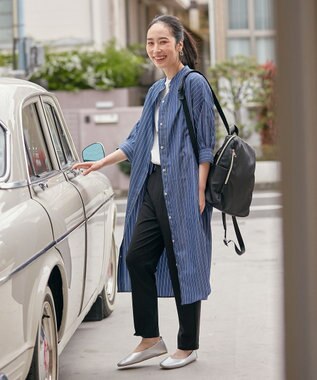 ANY 【洗濯機可・セットアイテム】短丈ベスト×シャツワンピースセット ブラック