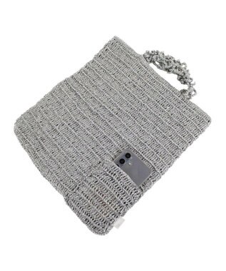 ROOTOTE 1091【手編みカゴバッグ風】SC.トール.クロッシュメタリック-A 02：シルバー