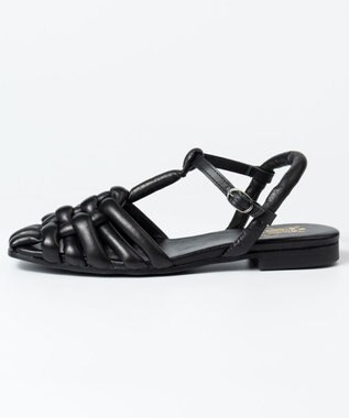 BONTRE 【BONTRE/ボントレ】グルカ風編み上げサンダル ブラック