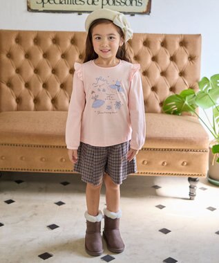 ANY KIDS ネコチャーム付きリボンベレー帽 エクリュ