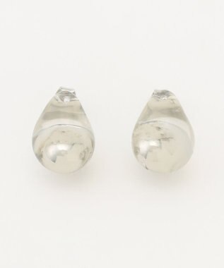 ICB 【2WAY】クリアメタルピアス シルバー系