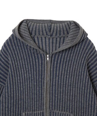 WEGO ヴィンテージライクZIPパーカー ブルー