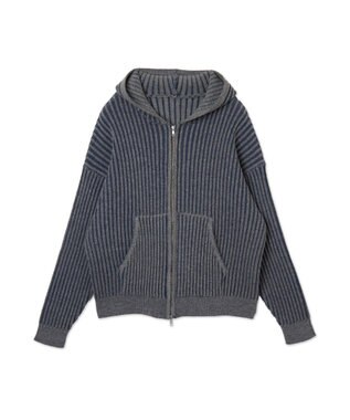 WEGO ヴィンテージライクZIPパーカー ブルー