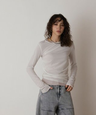 GRACE CONTINENTAL レイヤードカットトップ ホワイト