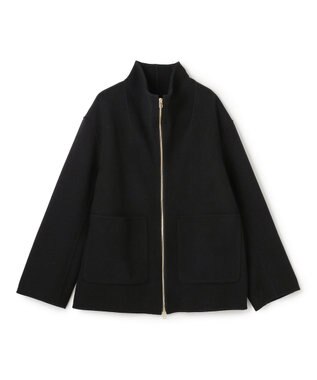 BEIGE， BOW / ウールリバー スタンドカラーコート Black