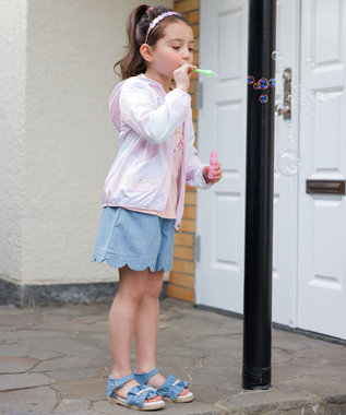 ANY KIDS キラキラ ハート カチューシャ パープルレインボー