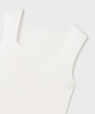 GRACE CONTINENTAL ブライトニットノースリーブ ホワイト