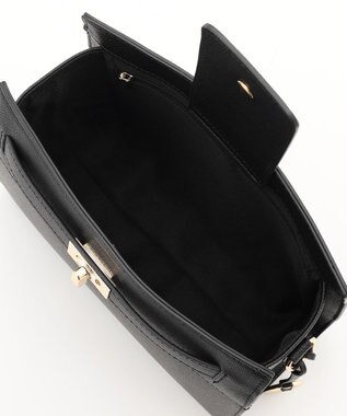 組曲 ベルトデザインスクエアショルダーバッグ ブラック系