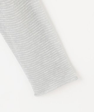 自由区 L 【洗える】ラメボーダー ニット シルバー×シルバー