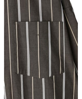 AMERICAN HOLIC ドビーストライプシャツチュニック Stripe Brown