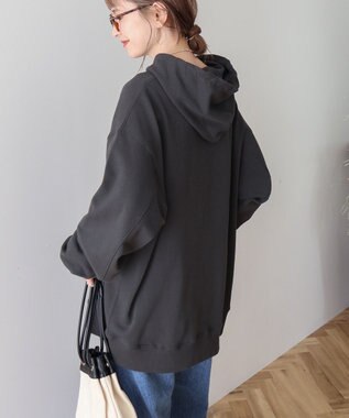 AMERICAN HOLIC フロッキーロゴプリント裏毛パーカー Charcoal Gray