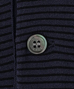 JOSEPH HOMME 【新柄】リュクスレーヨンボーダー　ポロニット ネイビー系1